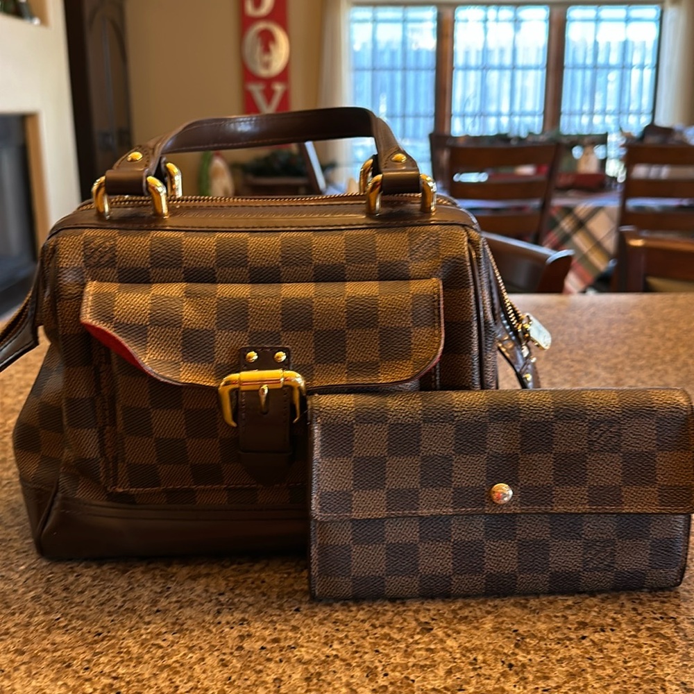 Louis Vuitton Damier Ebene Knightsbridge top handle carryall w/wallet